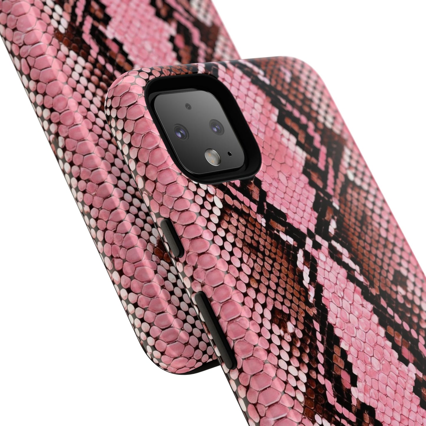 Pink Snake Skin Tough Phone Case — Protective Stylish iPhone Cover