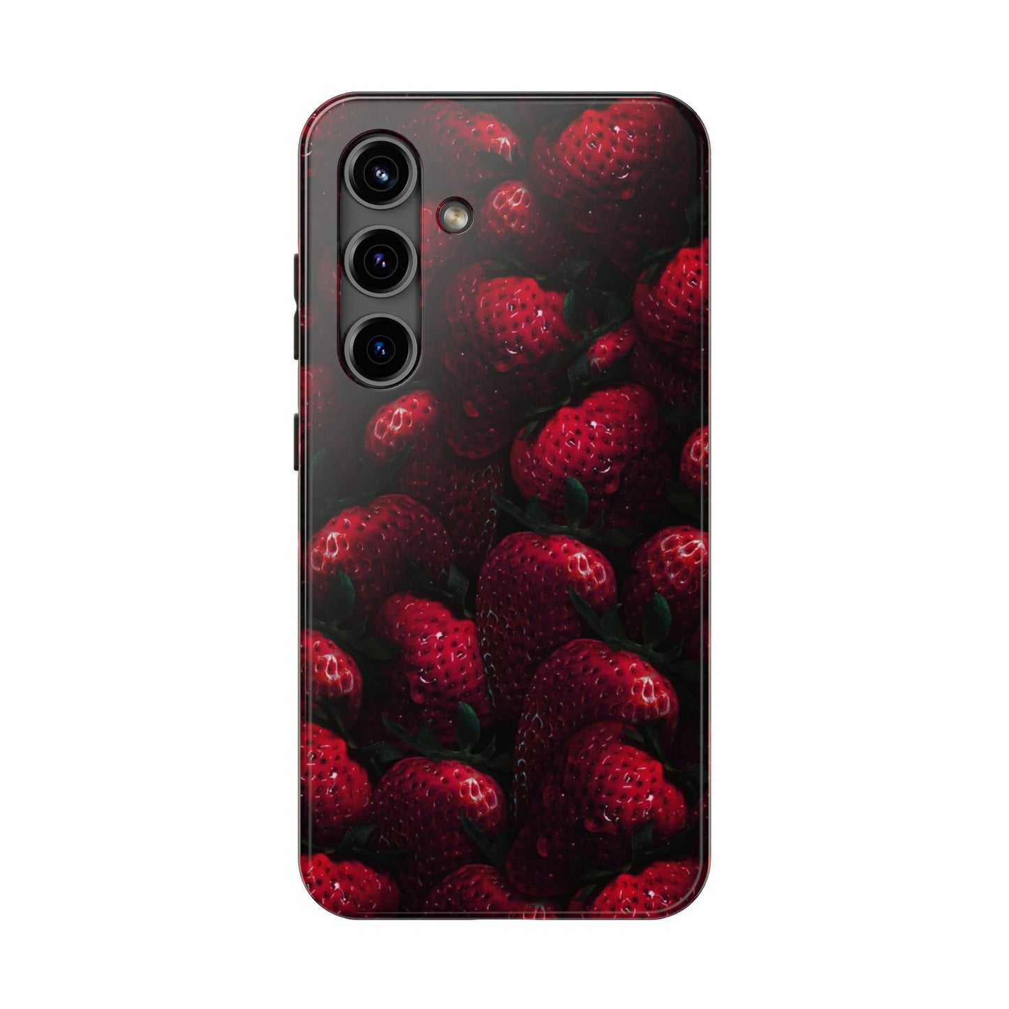 Berry Burst Tough Phone Case - Durable Protection with Strawberry Design