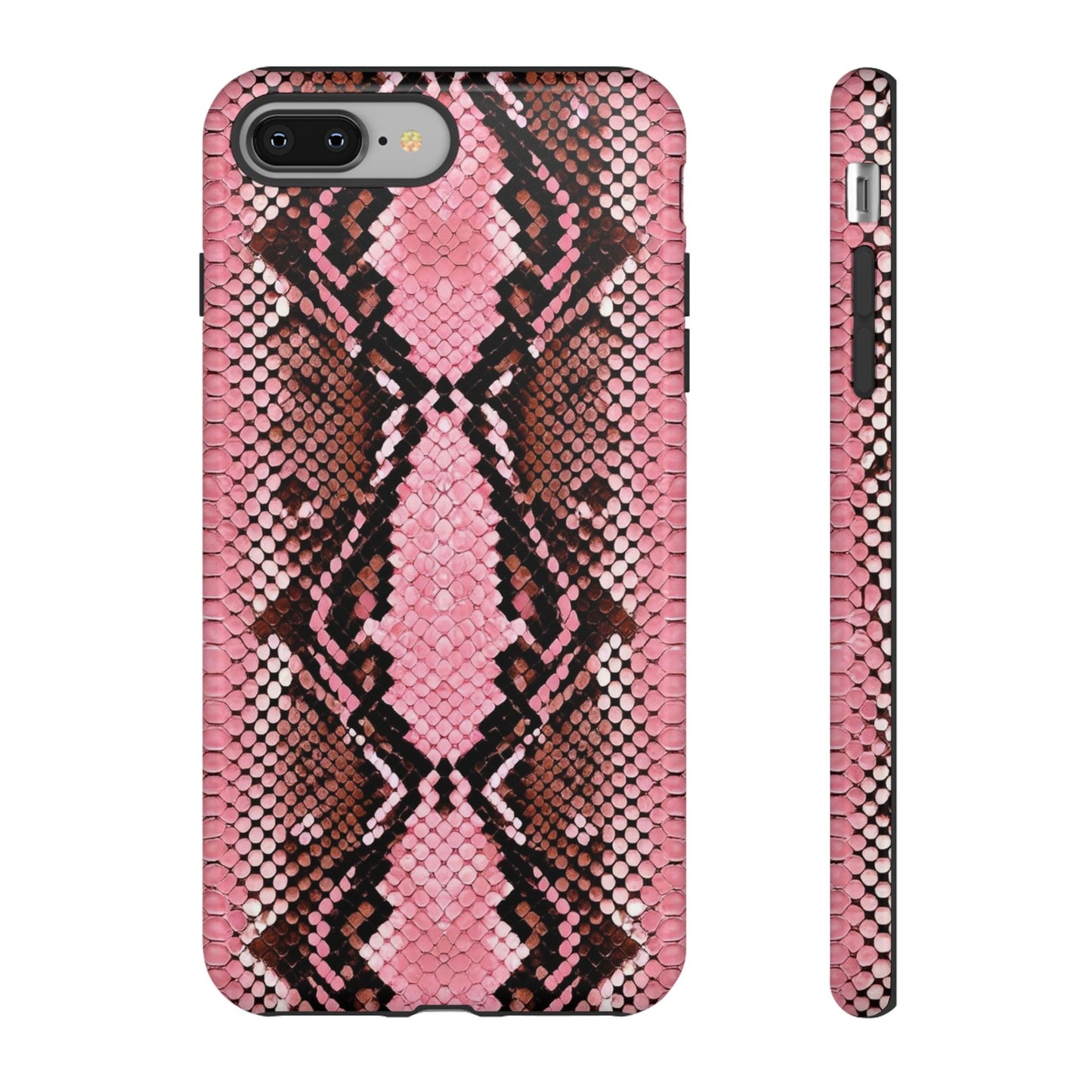 Pink Snake Skin Tough Phone Case — Protective Stylish iPhone Cover