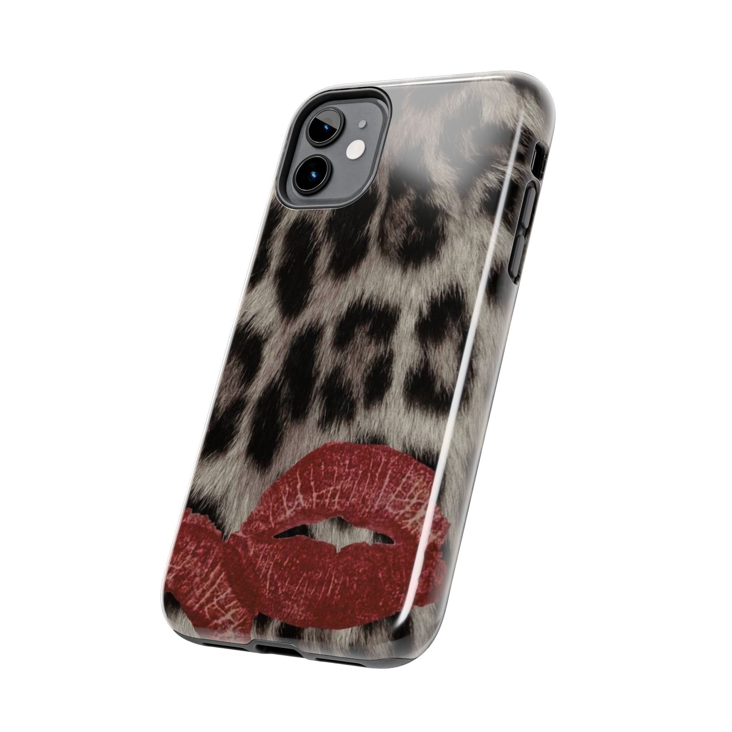 Wild Kiss Leopard Print Phone Case - Tough, Stylish Protection for Trendsetters