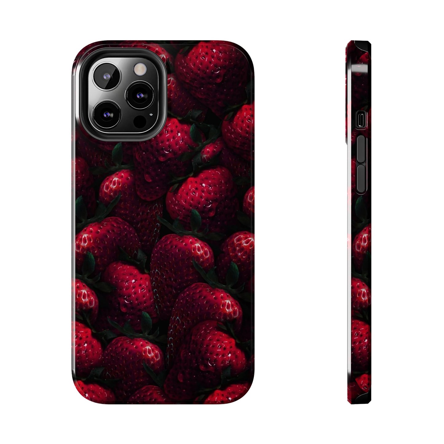 Berry Burst Tough Phone Case - Durable Protection with Strawberry Design