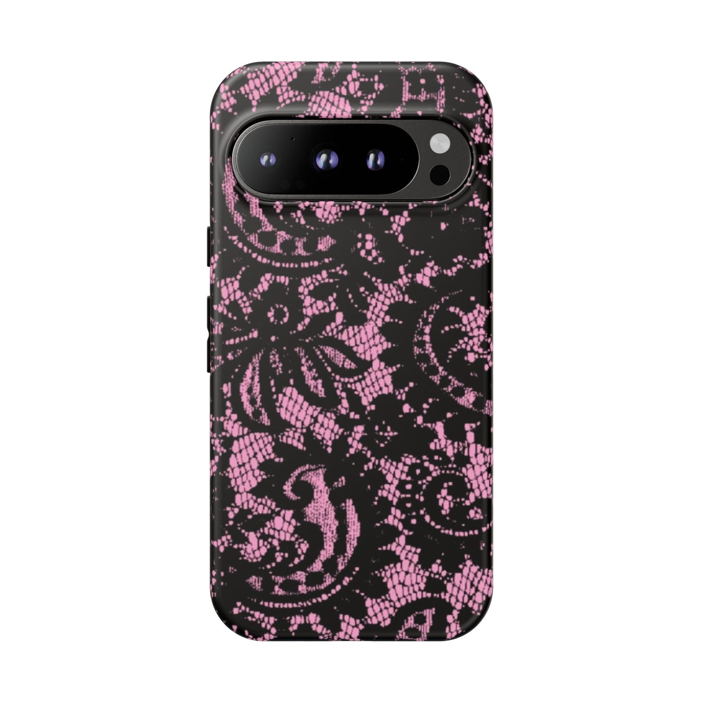 Phone Case — Pink Lace Floral Tough Protective Case