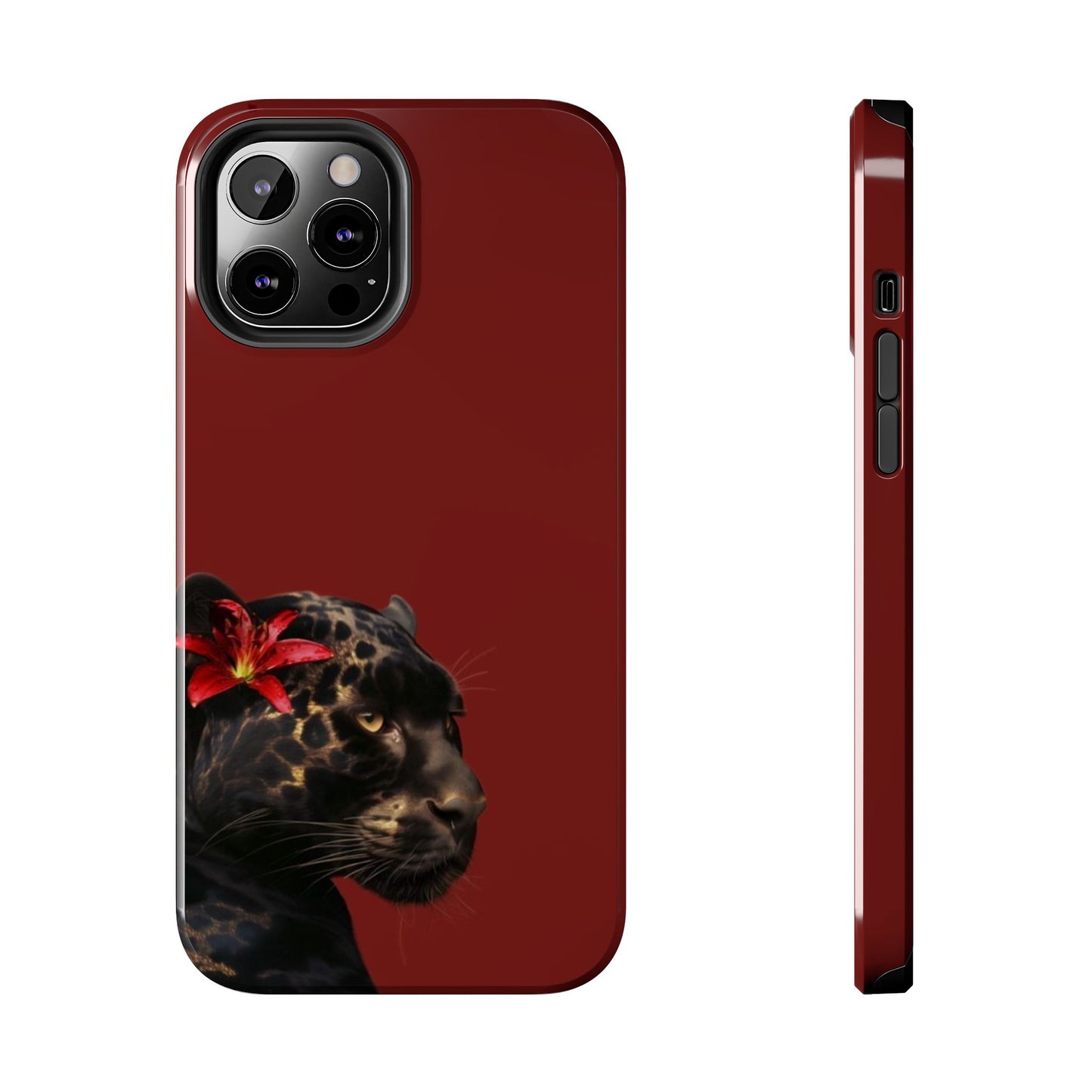 Wild Elegance Tough Phone Case with Panther Design