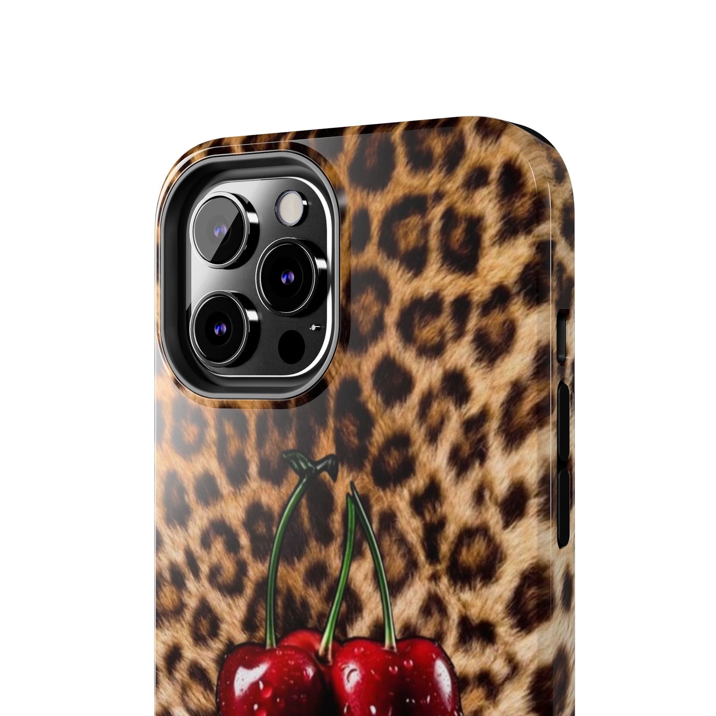 Wild Cherry Leopard Tough Phone Case - Stylish and Durable Protection