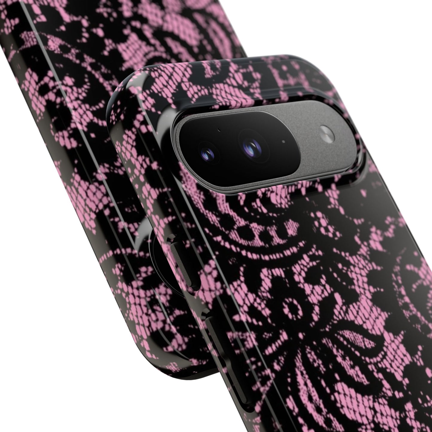 Phone Case — Pink Lace Floral Tough Protective Case