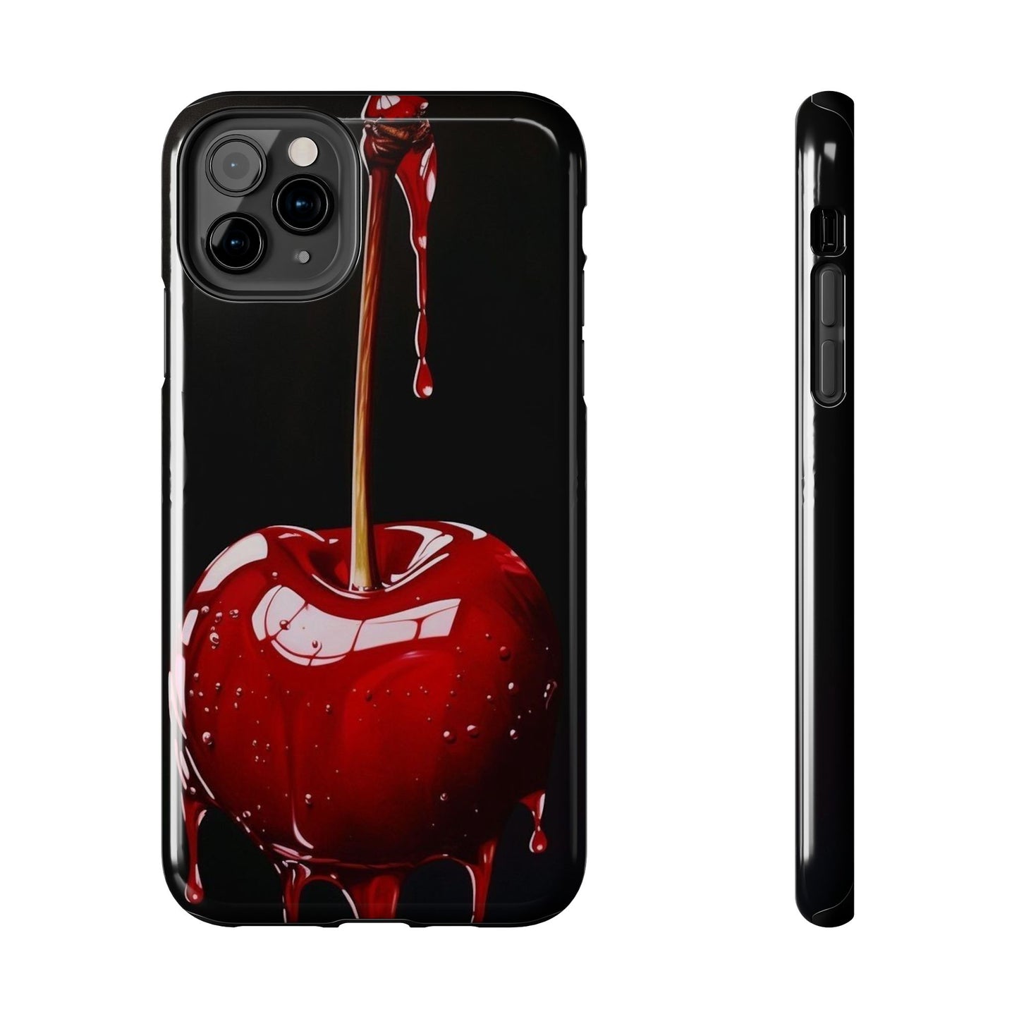 Dripping Cherry Tough Phone Case - Stylish Protection for Your Device