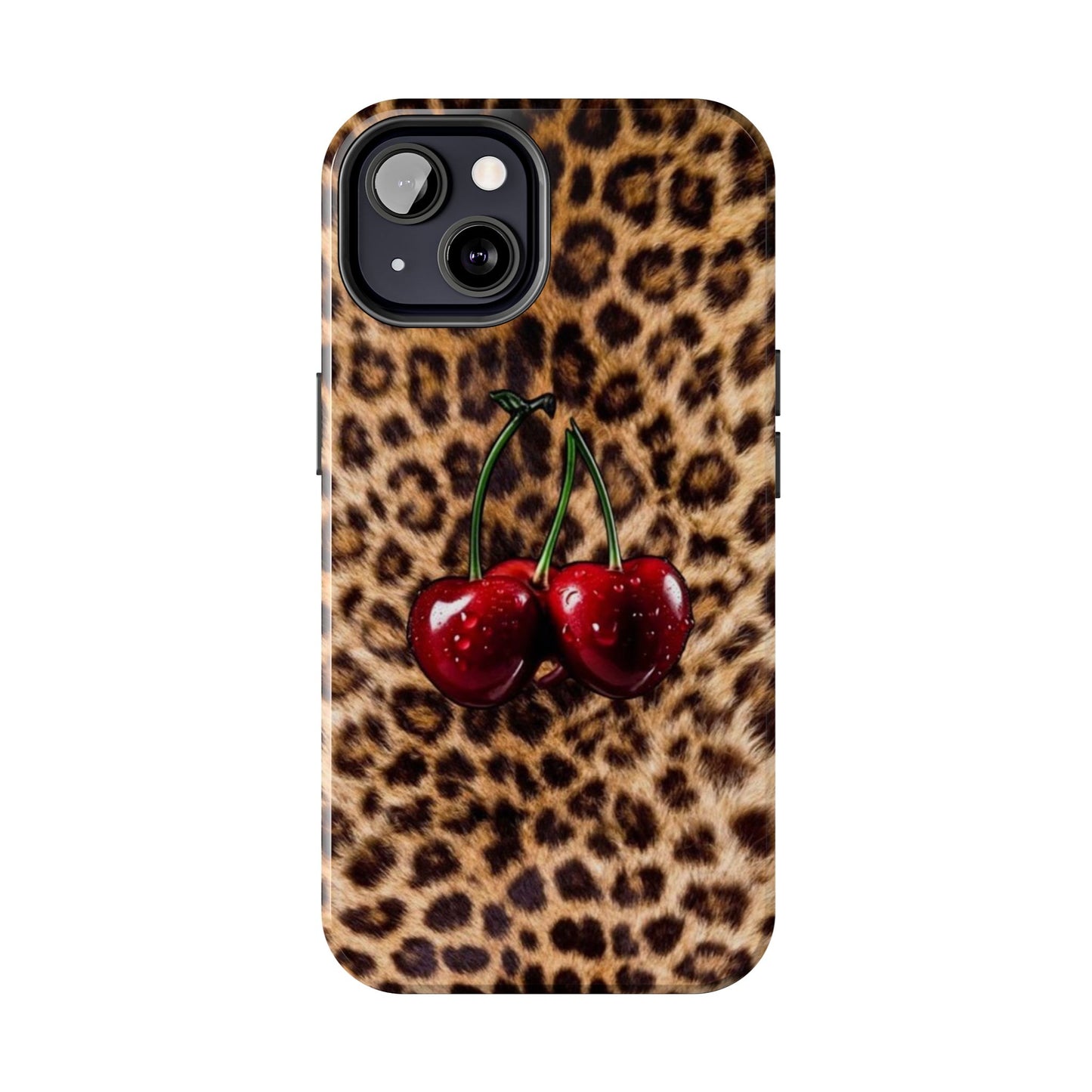 Wild Cherry Leopard Tough Phone Case - Stylish and Durable Protection