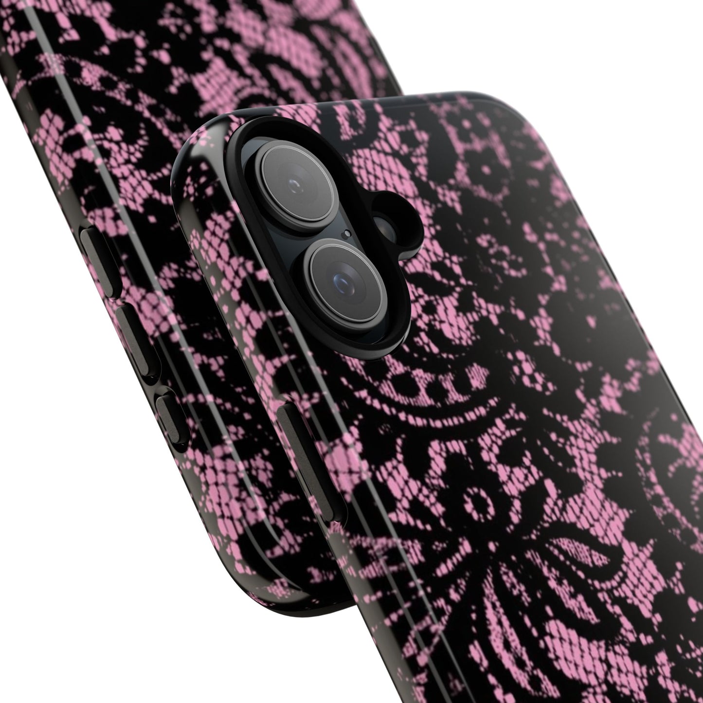 Phone Case — Pink Lace Floral Tough Protective Case