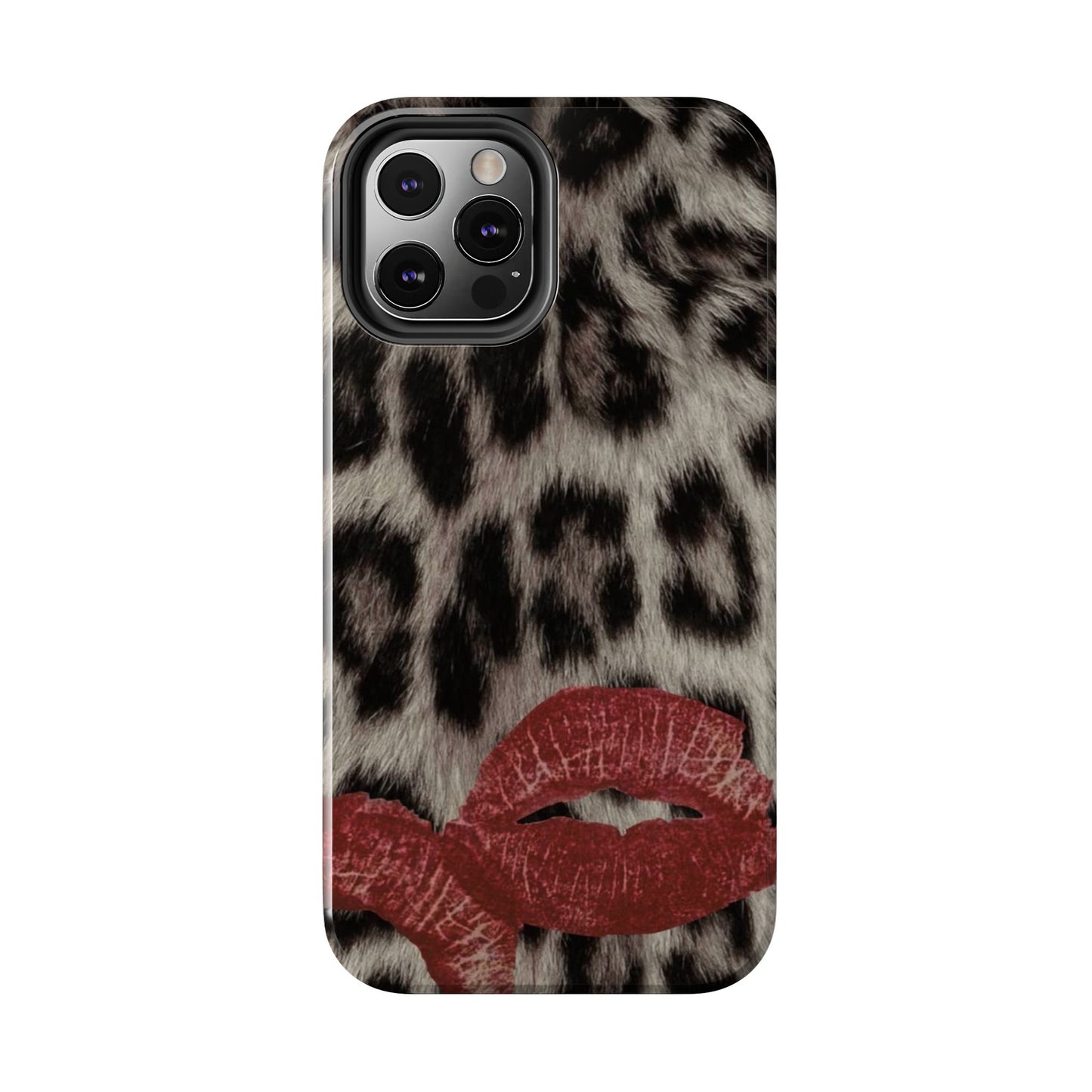 Wild Kiss Leopard Print Phone Case - Tough, Stylish Protection for Trendsetters
