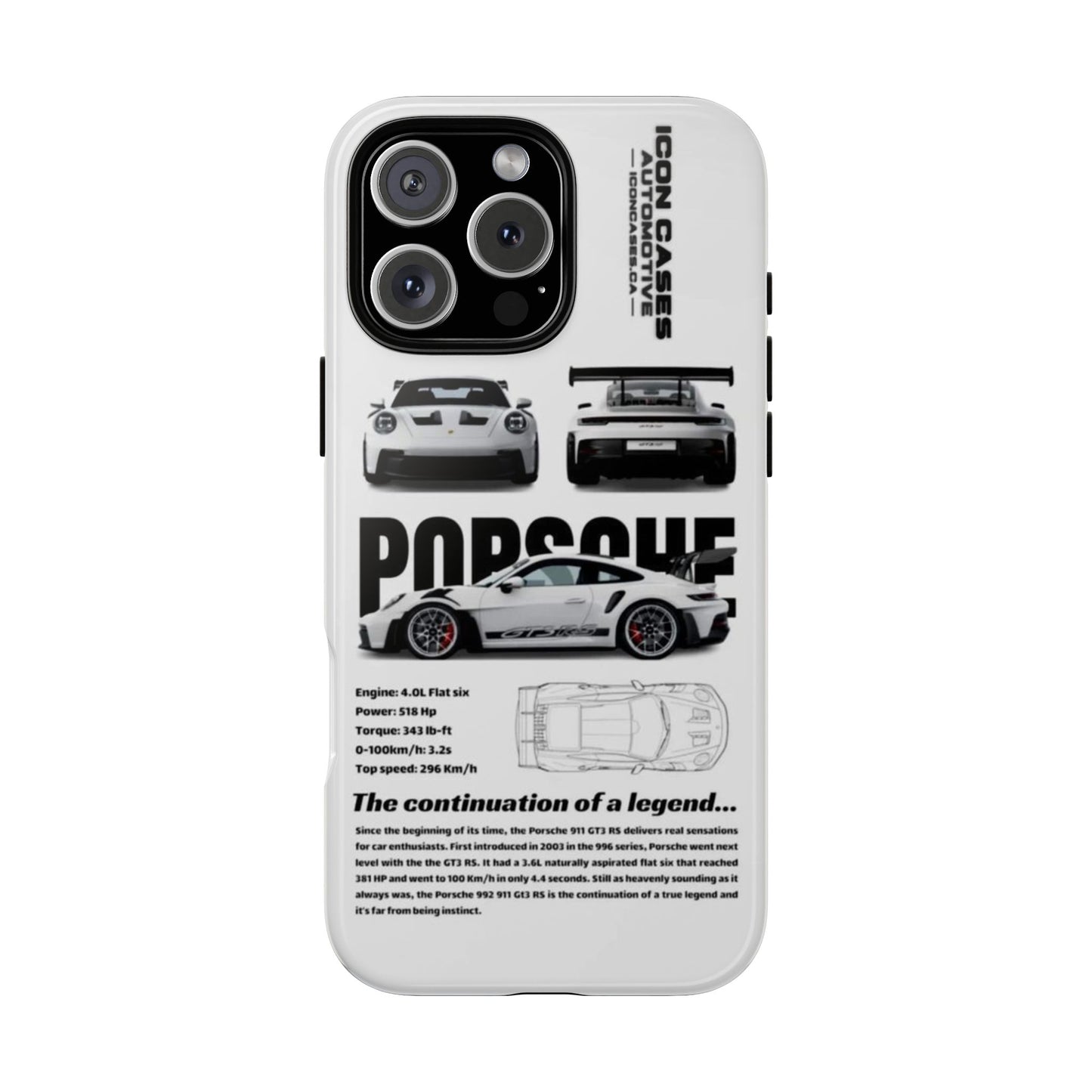 Porsche Phone Case, Tough Car Lover's Gift, Racing Enthusiast Accessory, Durable Auto Merchandise, Birthday Gift for Him