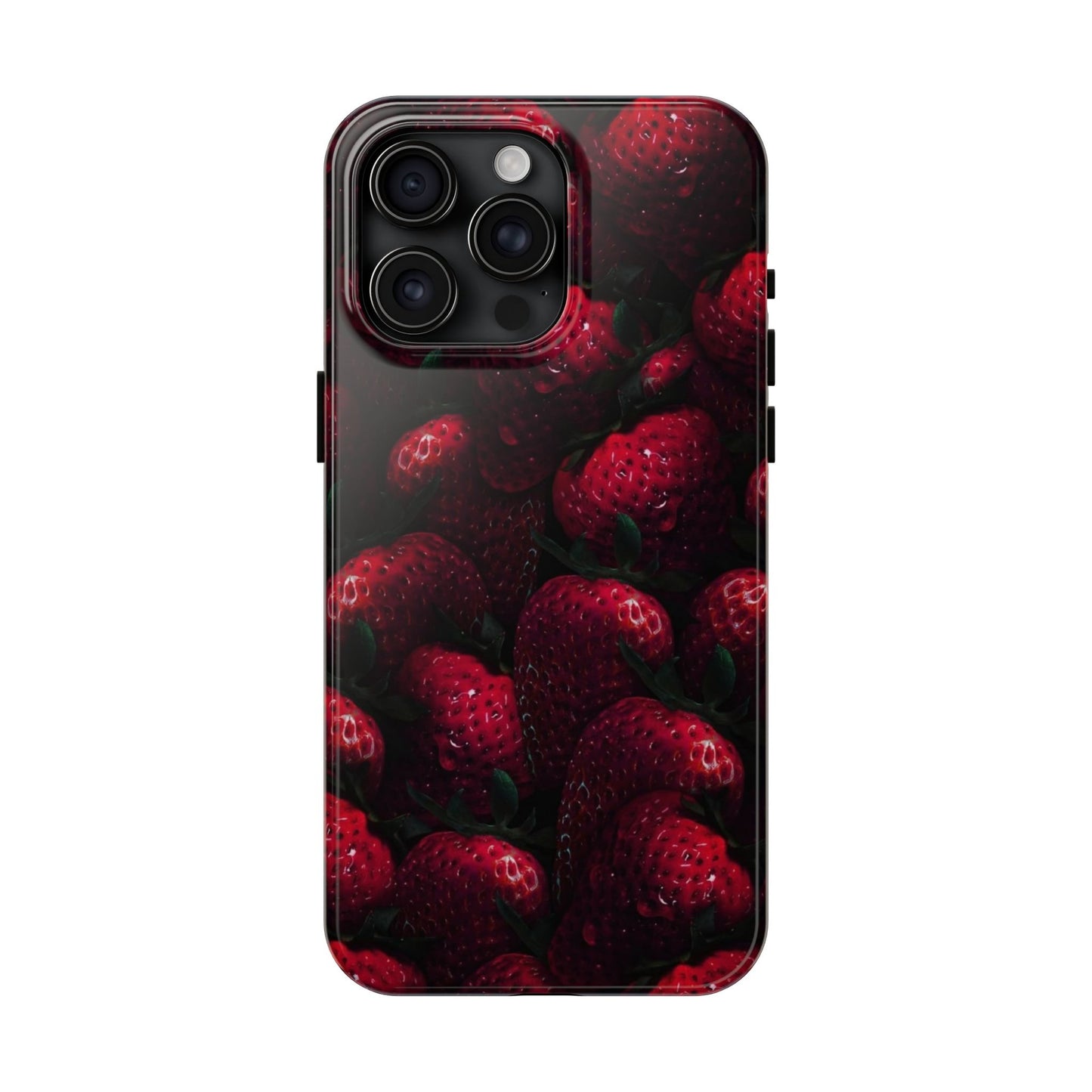 Berry Burst Tough Phone Case - Durable Protection with Strawberry Design