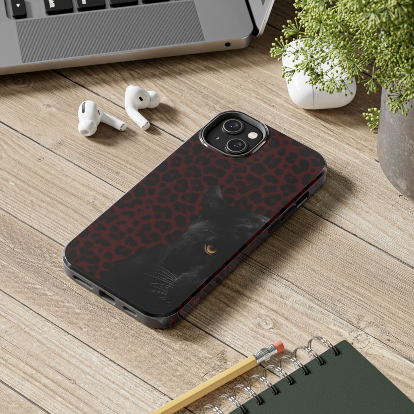 Panther Print Tough Phone Case – Stylish and Durable Protection