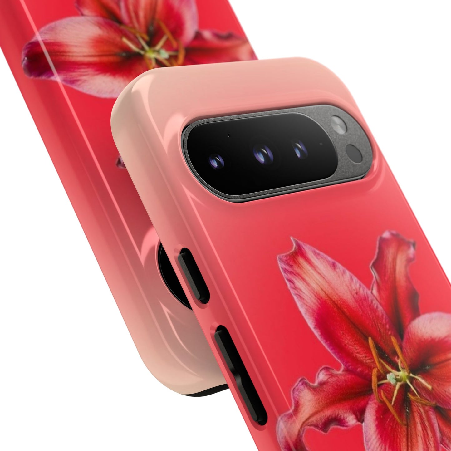 Phone Case - Vibrant Red Lily Glossy & Matte Tough Case