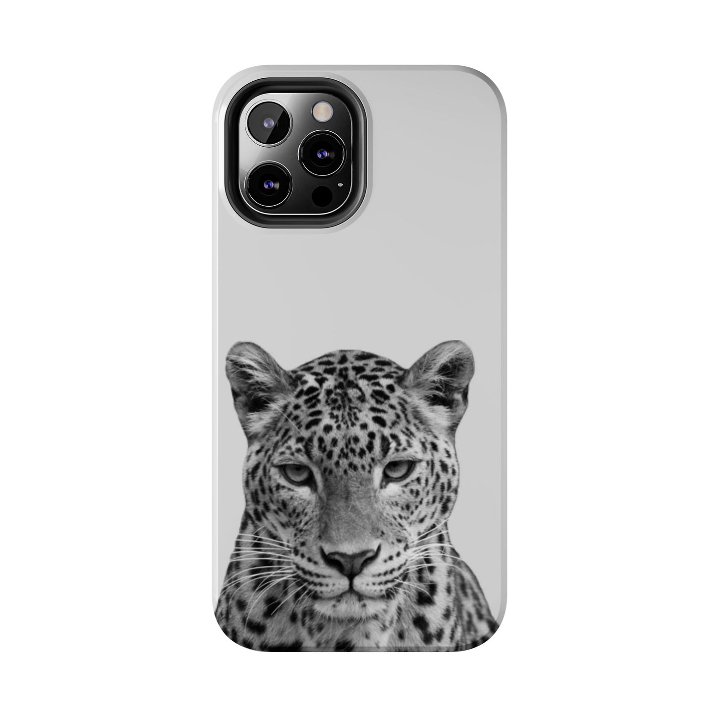 Stylish Tough Phone Case with Majestic Leopard Design