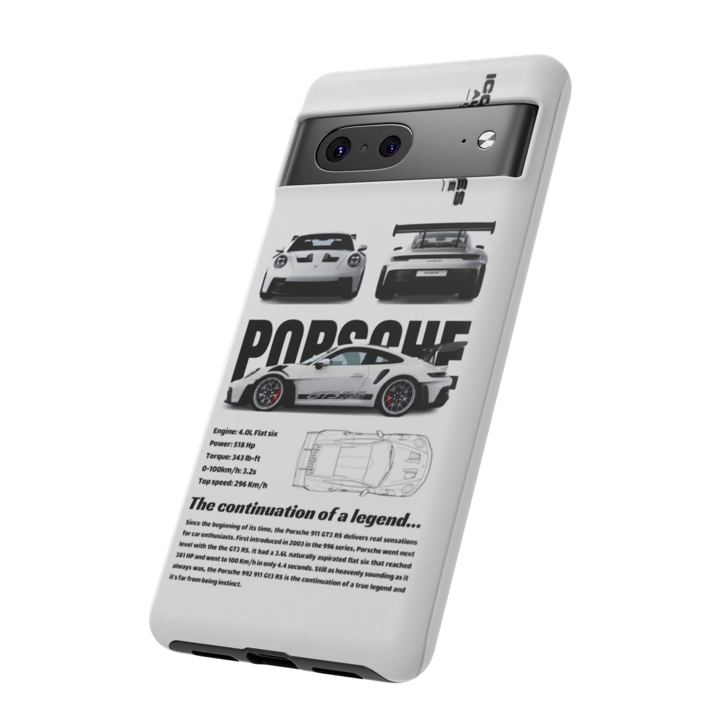 Porsche Phone Case, Tough Car Lover's Gift, Racing Enthusiast Accessory, Durable Auto Merchandise, Birthday Gift for Him
