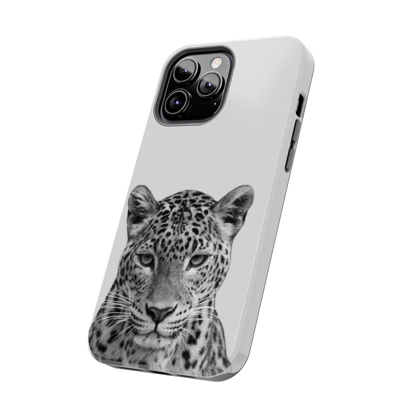 Stylish Tough Phone Case with Majestic Leopard Design