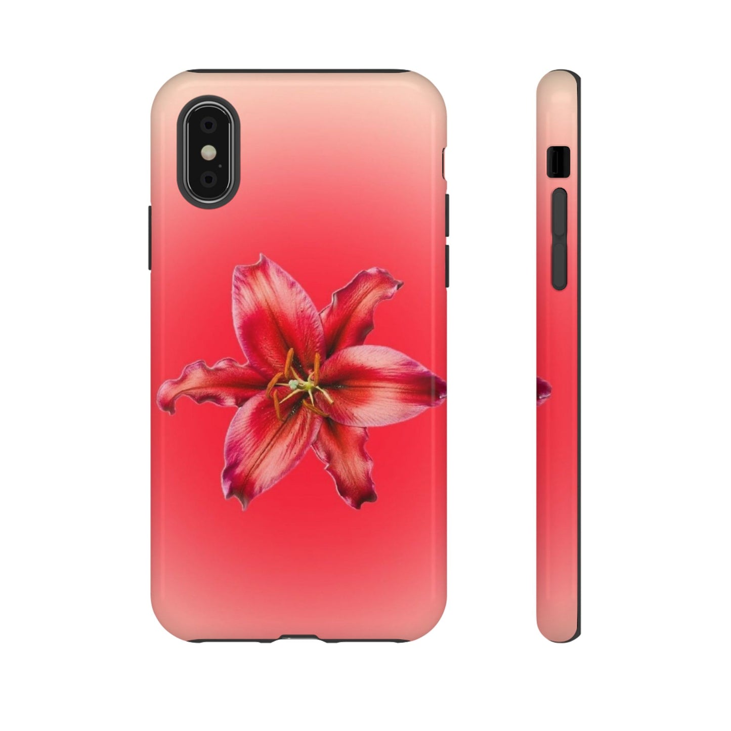 Phone Case - Vibrant Red Lily Glossy & Matte Tough Case