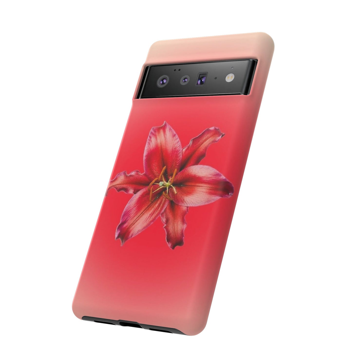 Phone Case - Vibrant Red Lily Glossy & Matte Tough Case