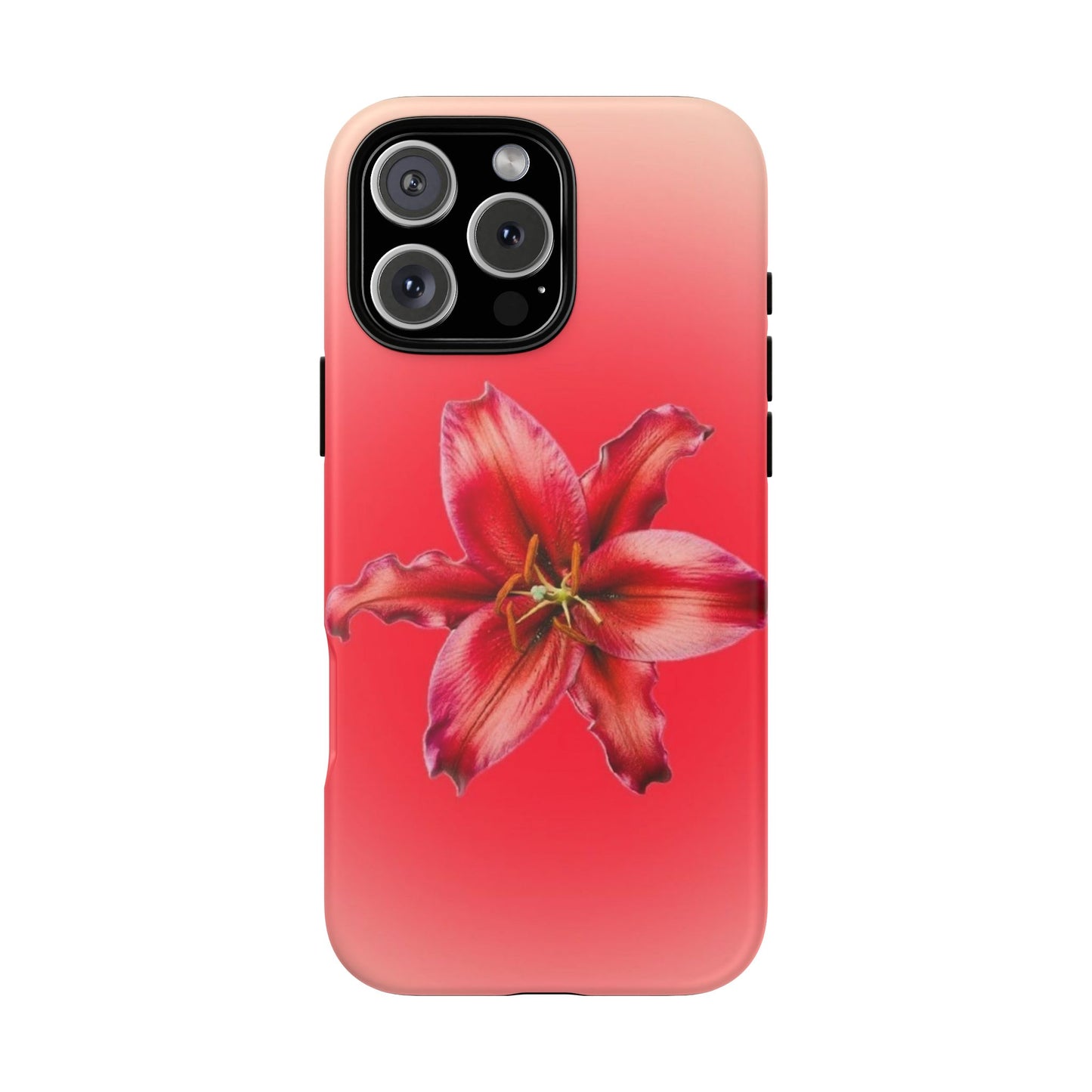 Phone Case - Vibrant Red Lily Glossy & Matte Tough Case