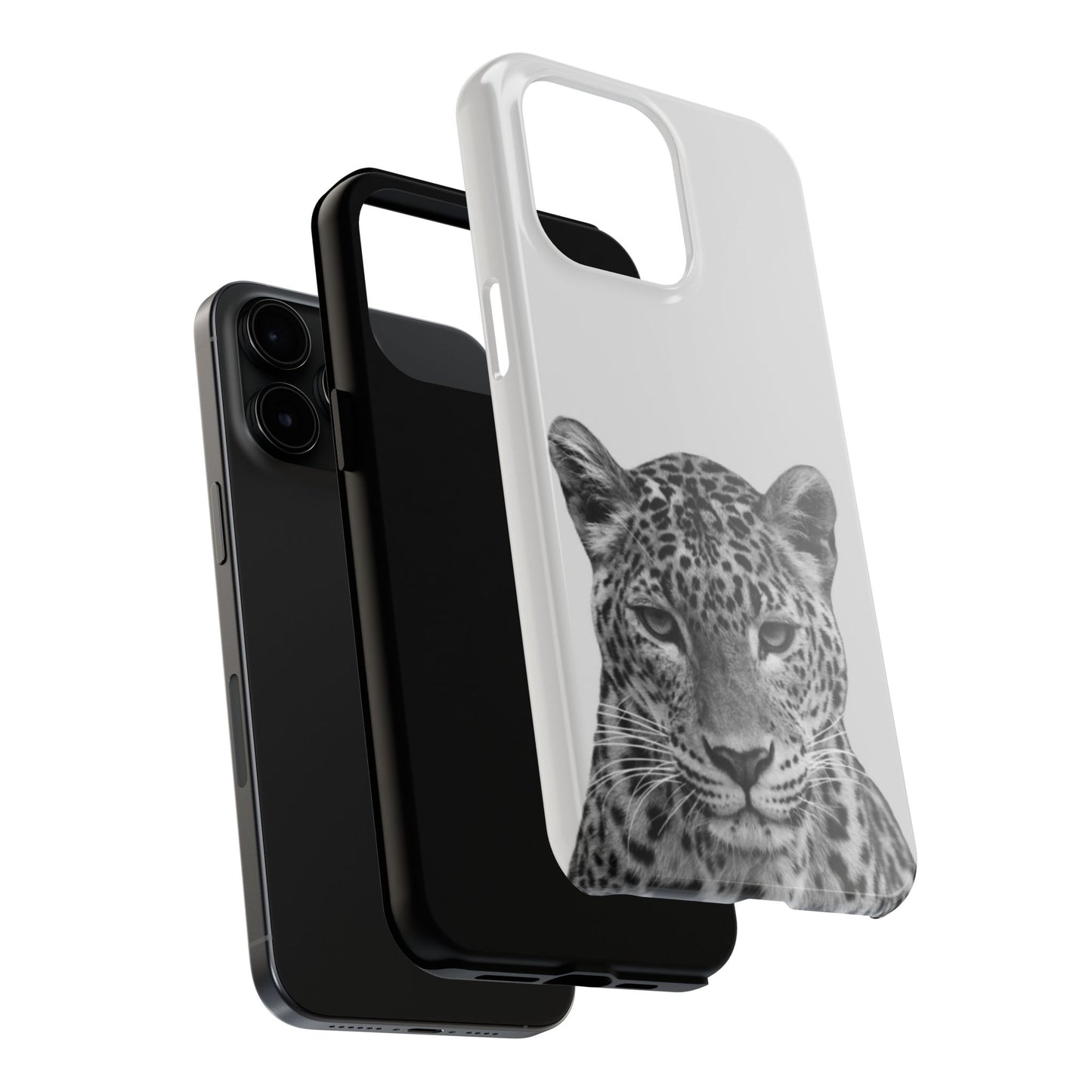 Stylish Tough Phone Case with Majestic Leopard Design