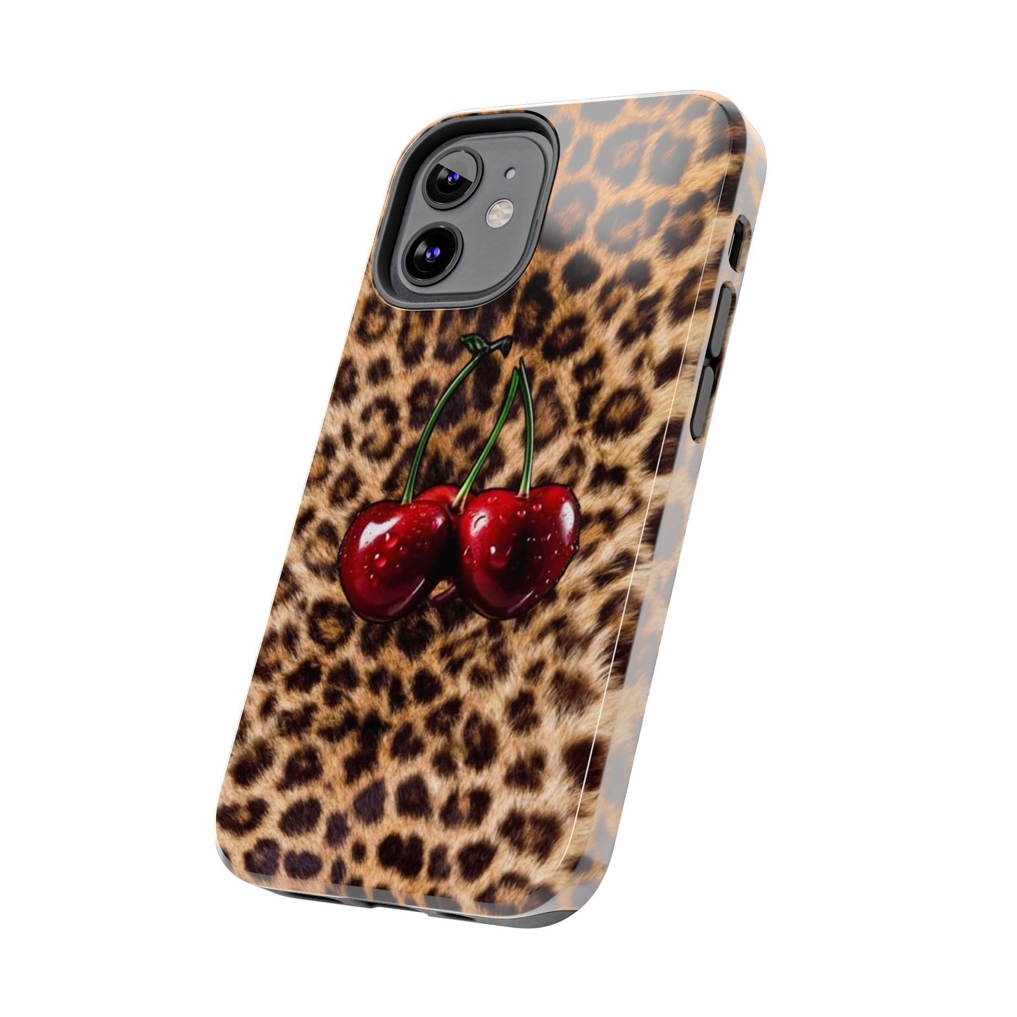 Wild Cherry Leopard Tough Phone Case - Stylish and Durable Protection
