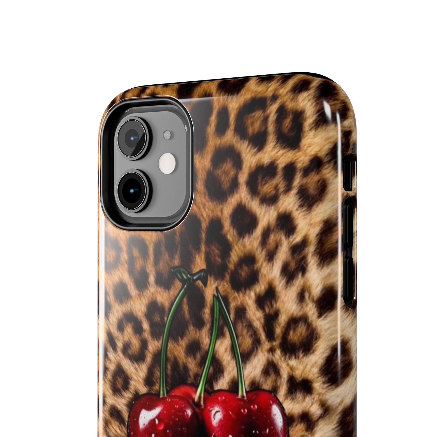 Wild Cherry Leopard Tough Phone Case - Stylish and Durable Protection