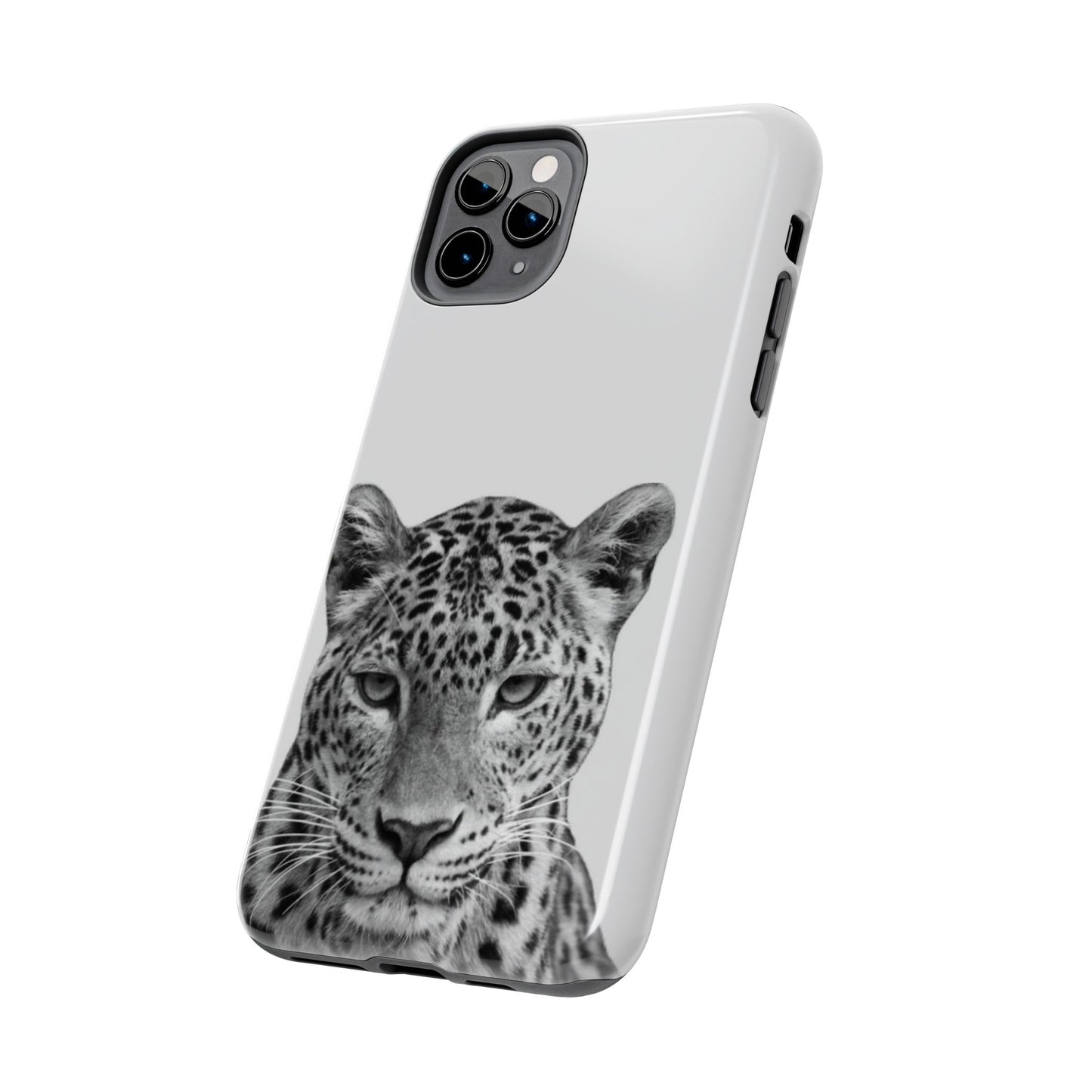 Stylish Tough Phone Case with Majestic Leopard Design