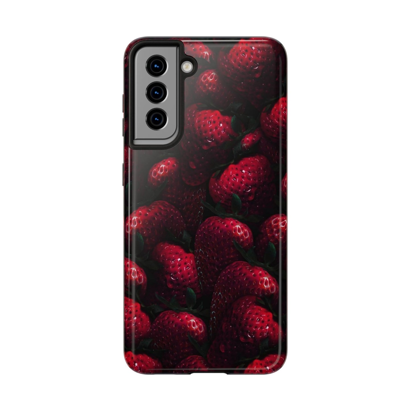 Berry Burst Tough Phone Case - Durable Protection with Strawberry Design