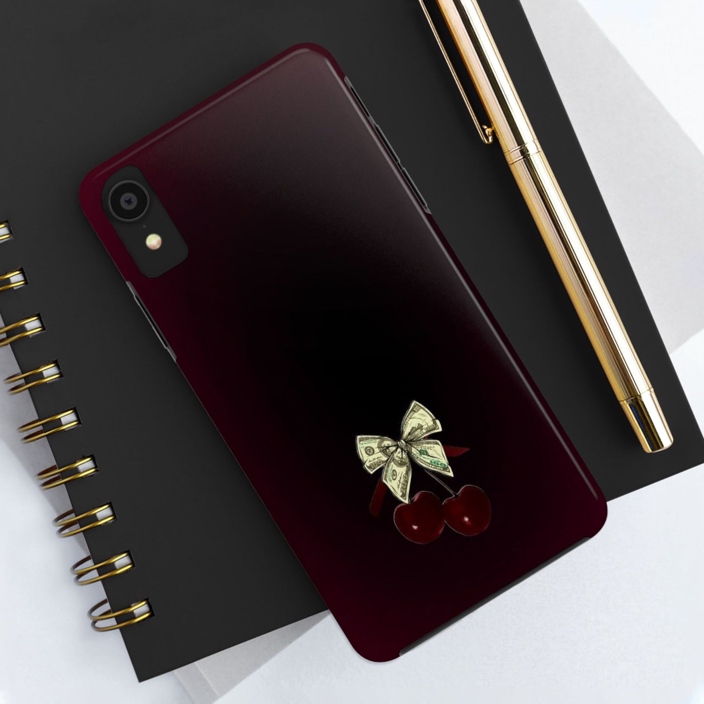 Cherry Bow Tough Phone Case - Stylish & Durable Protection