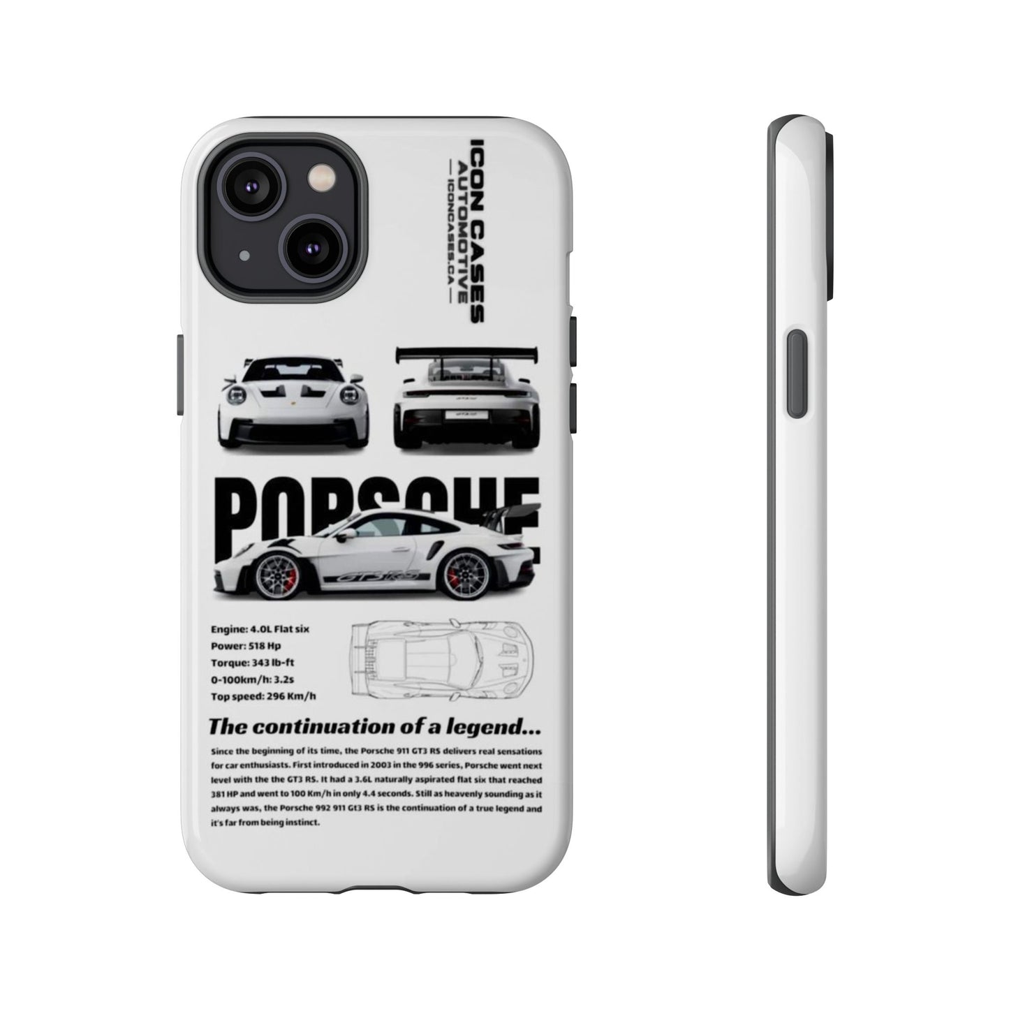 Porsche Phone Case, Tough Car Lover's Gift, Racing Enthusiast Accessory, Durable Auto Merchandise, Birthday Gift for Him