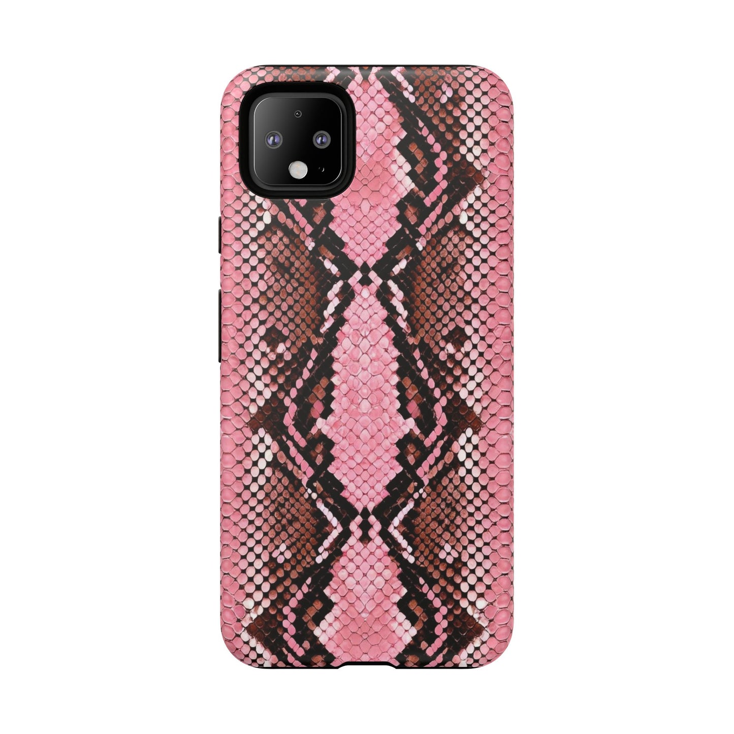 Pink Snake Skin Tough Phone Case — Protective Stylish iPhone Cover