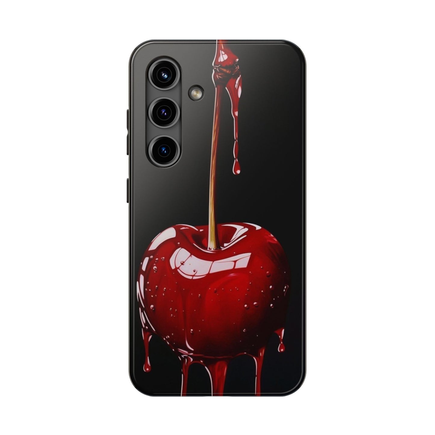 Dripping Cherry Tough Phone Case - Stylish Protection for Your Device