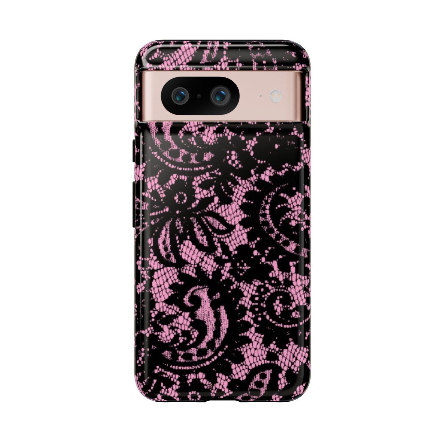 Phone Case — Pink Lace Floral Tough Protective Case