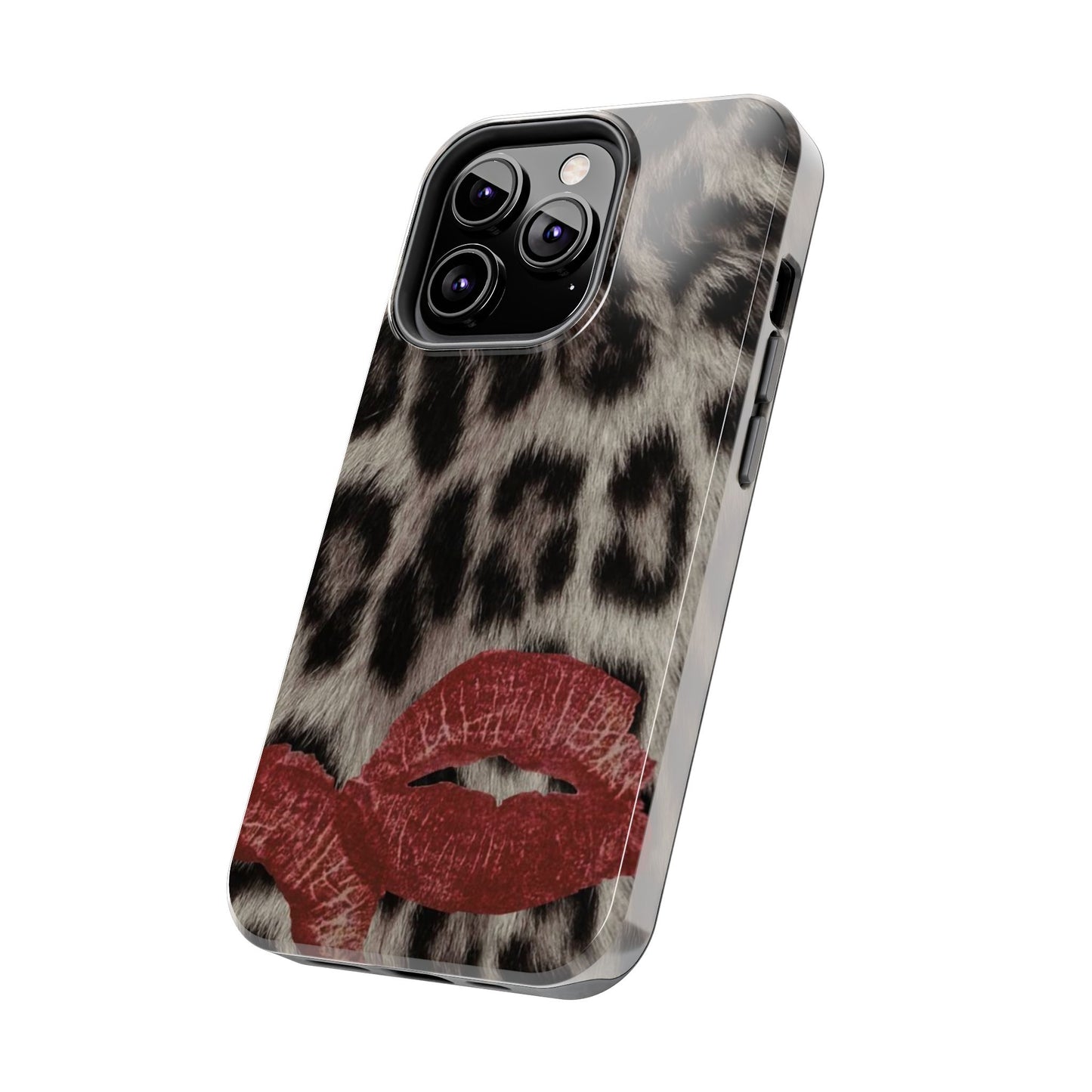 Wild Kiss Leopard Print Phone Case - Tough, Stylish Protection for Trendsetters