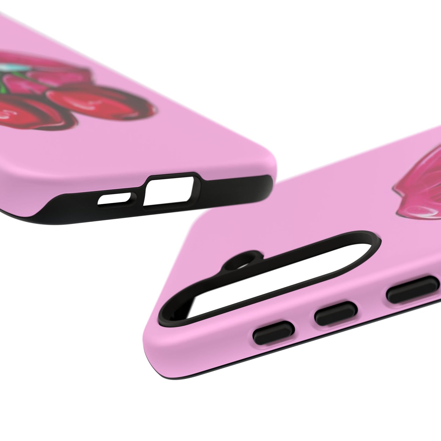 Stylish Phone Case with Cherry Kiss Design, Cute Gift for Her, Trendy Mobile Accessory, Perfect for Birthdays, Valentine's Day, Everyday Use