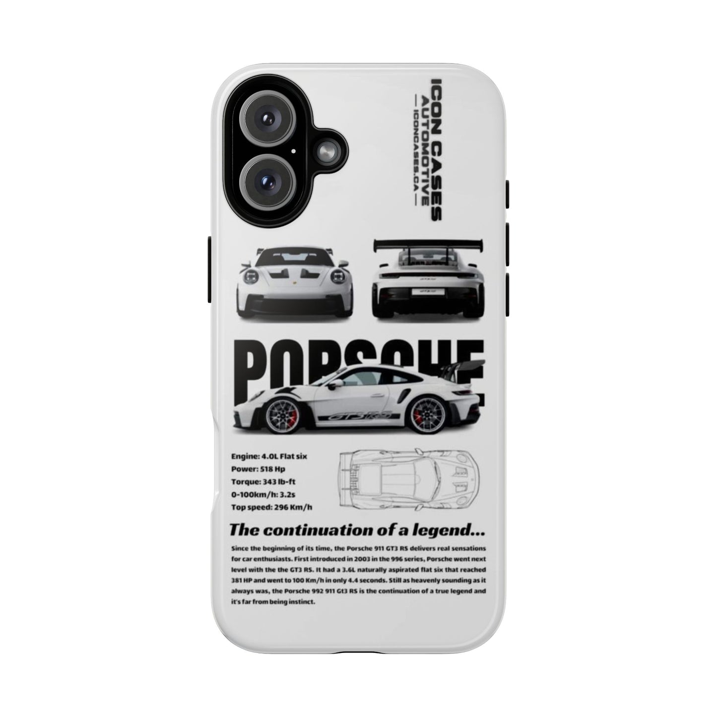 Porsche Phone Case, Tough Car Lover's Gift, Racing Enthusiast Accessory, Durable Auto Merchandise, Birthday Gift for Him