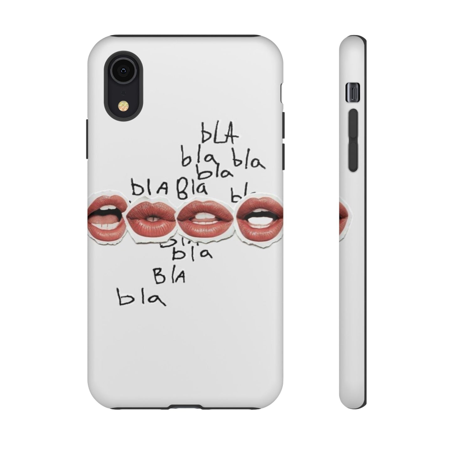 Playful Phone Case with Lips Design - Tough Cases