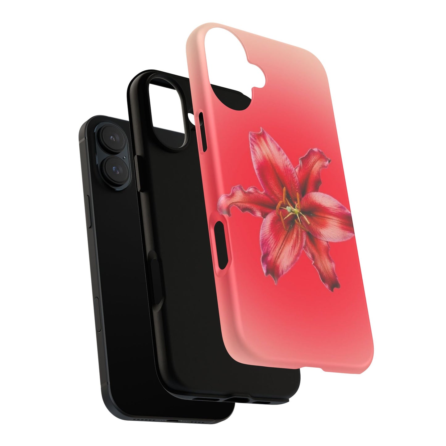 Phone Case - Vibrant Red Lily Glossy & Matte Tough Case