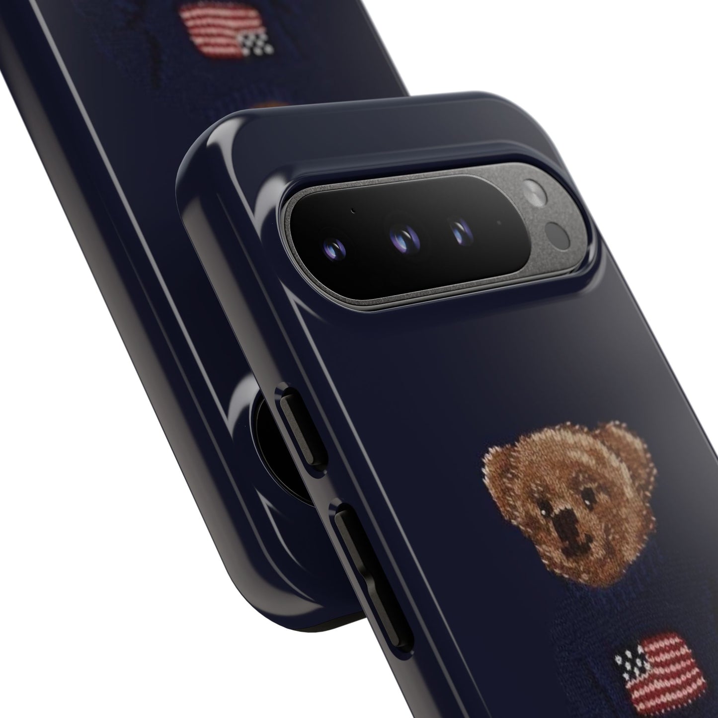 Patriotic Polo Bear Phone Case — Navy Protective Tough Case