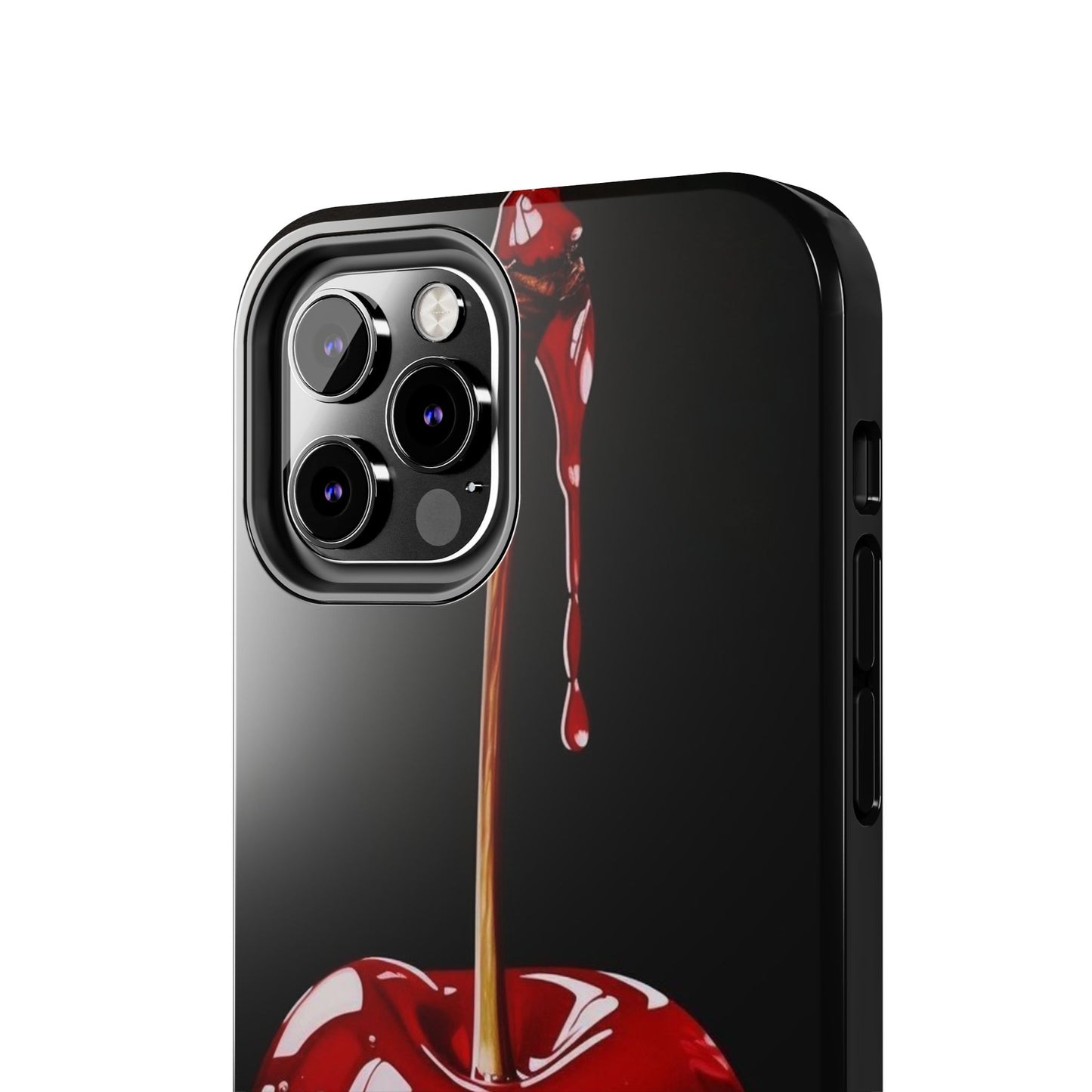 Dripping Cherry Tough Phone Case - Stylish Protection for Your Device