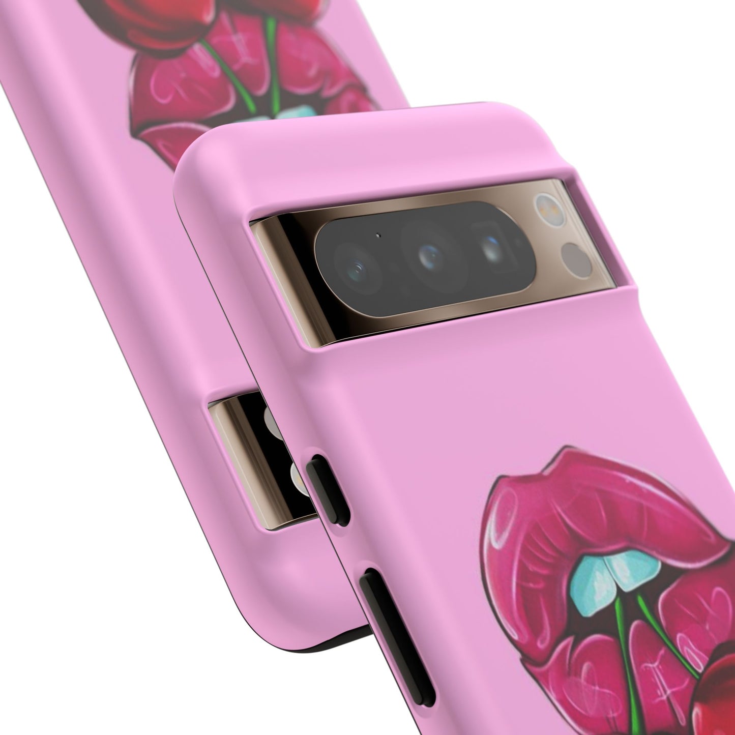 Stylish Phone Case with Cherry Kiss Design, Cute Gift for Her, Trendy Mobile Accessory, Perfect for Birthdays, Valentine's Day, Everyday Use