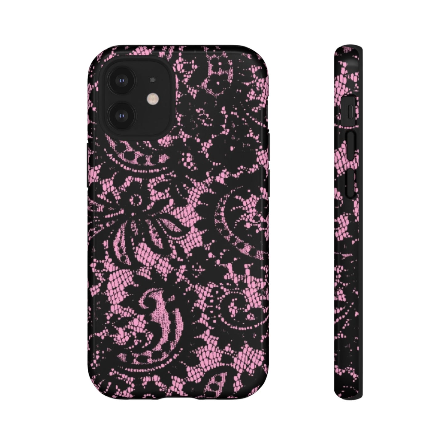 Phone Case — Pink Lace Floral Tough Protective Case