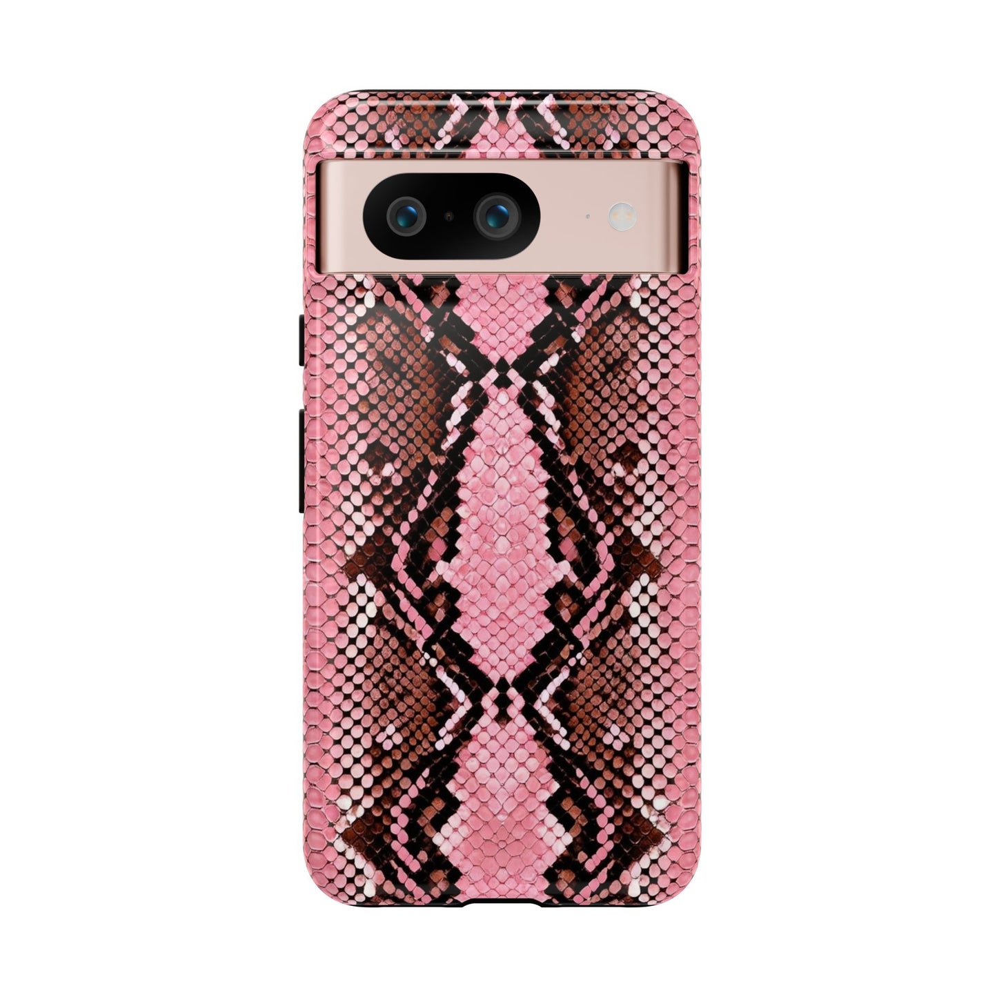 Pink Snake Skin Tough Phone Case — Protective Stylish iPhone Cover
