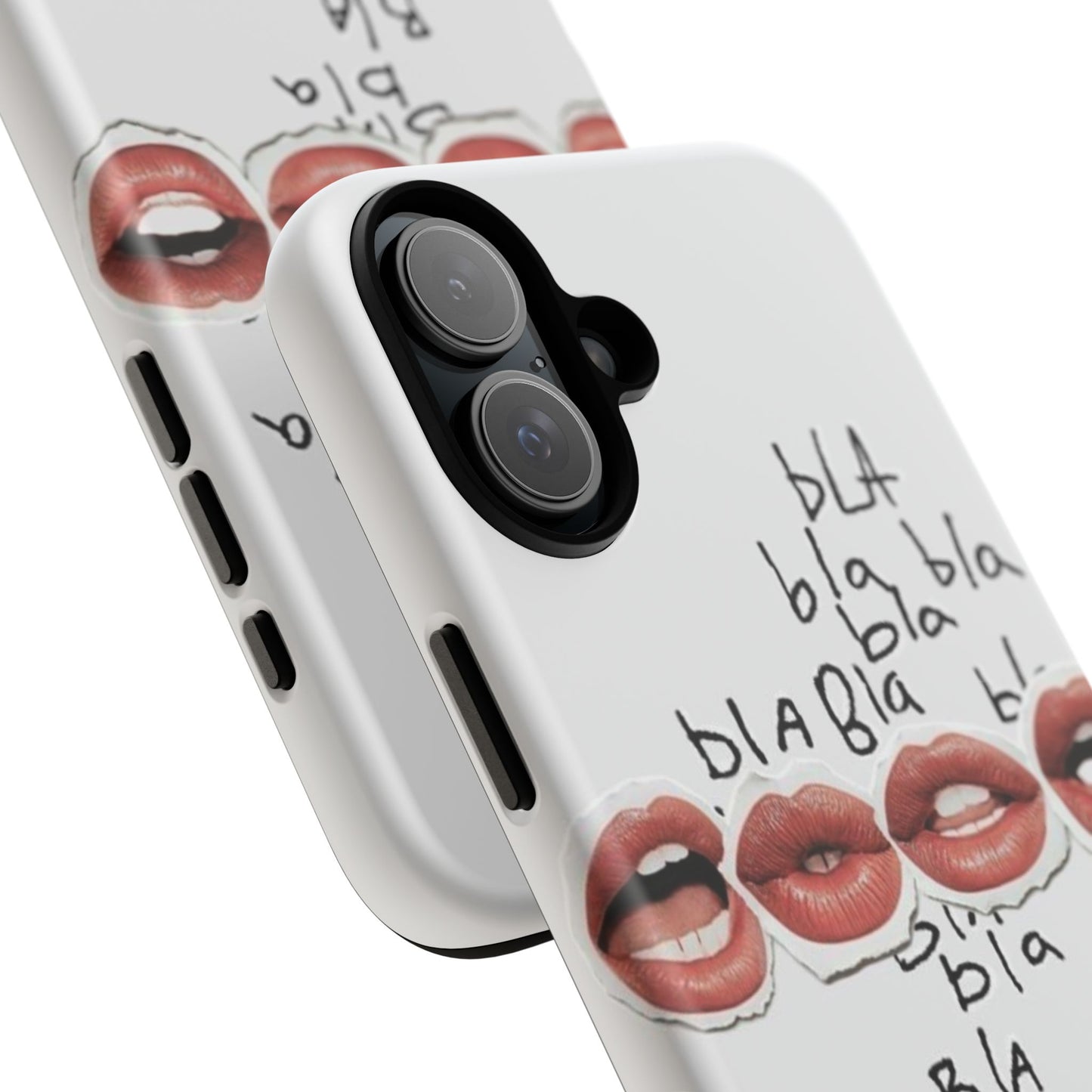 Playful Phone Case with Lips Design - Tough Cases