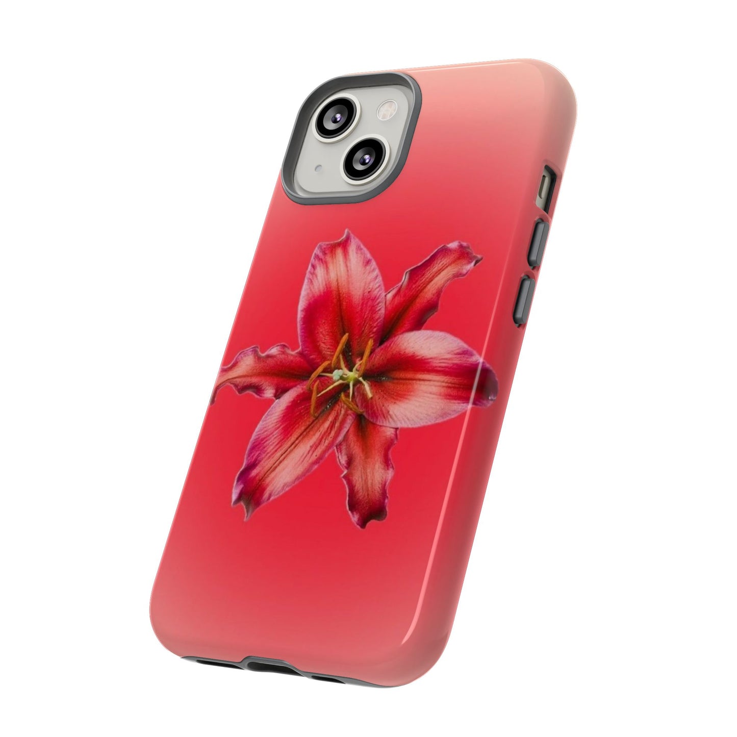 Phone Case - Vibrant Red Lily Glossy & Matte Tough Case