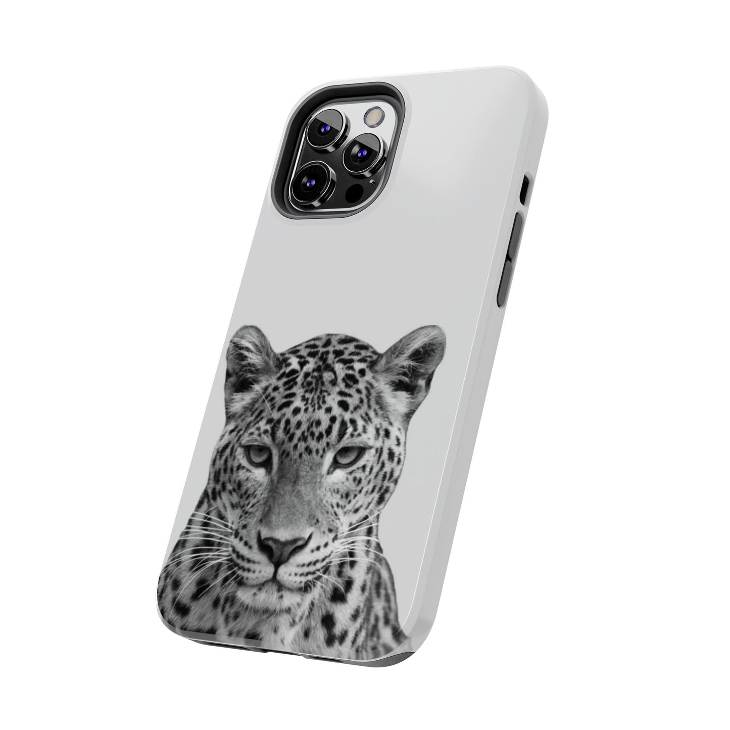 Stylish Tough Phone Case with Majestic Leopard Design