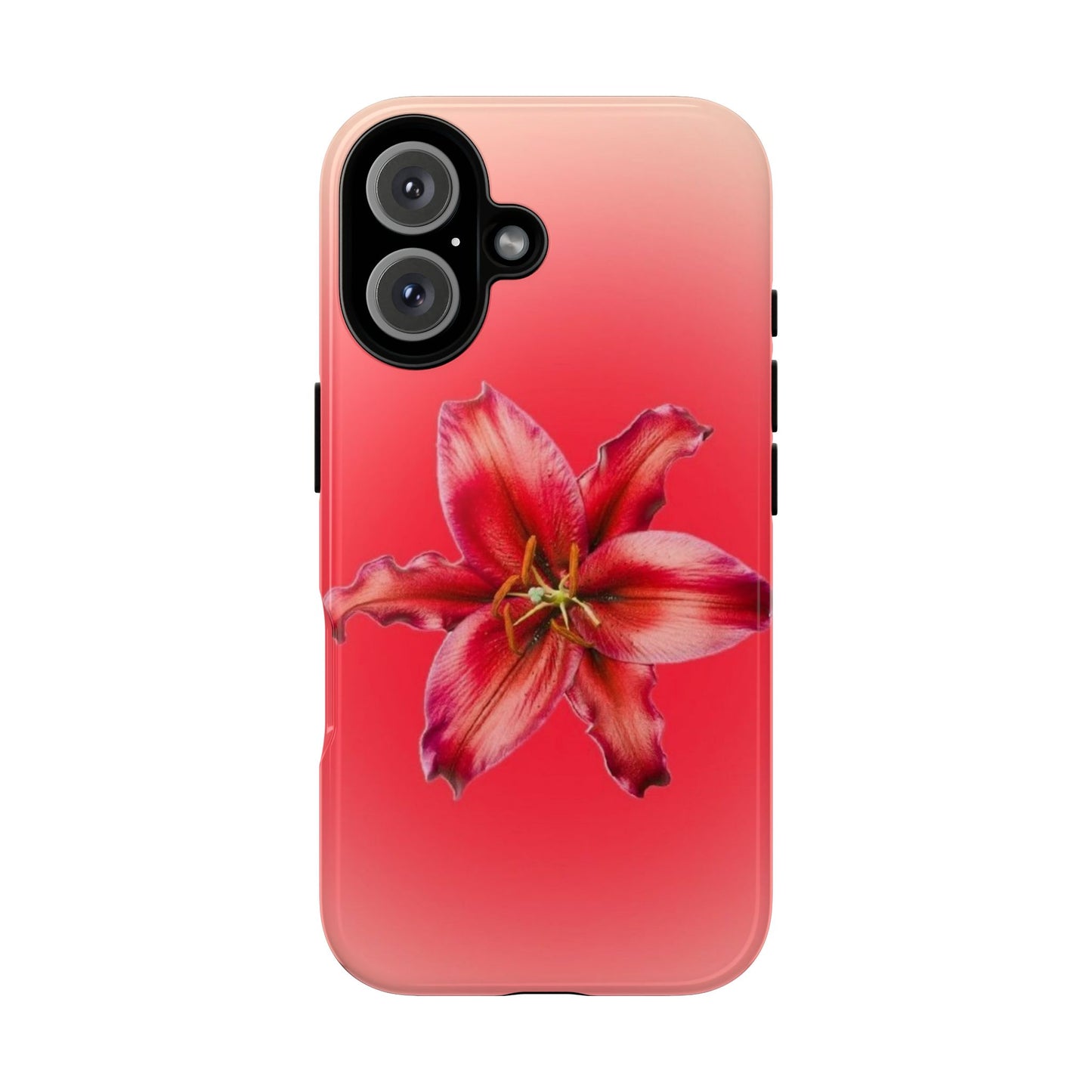 Phone Case - Vibrant Red Lily Glossy & Matte Tough Case