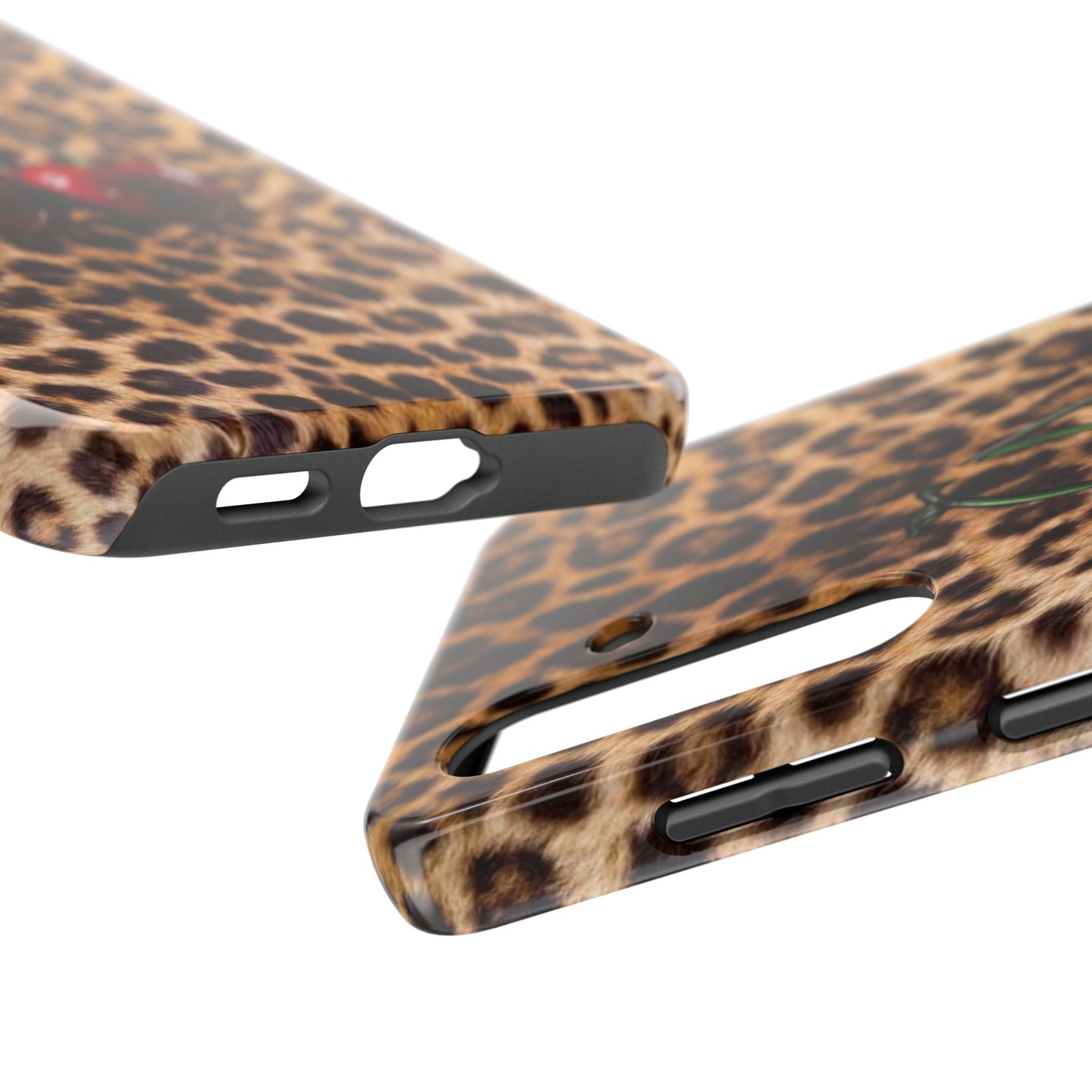 Wild Cherry Leopard Tough Phone Case - Stylish and Durable Protection