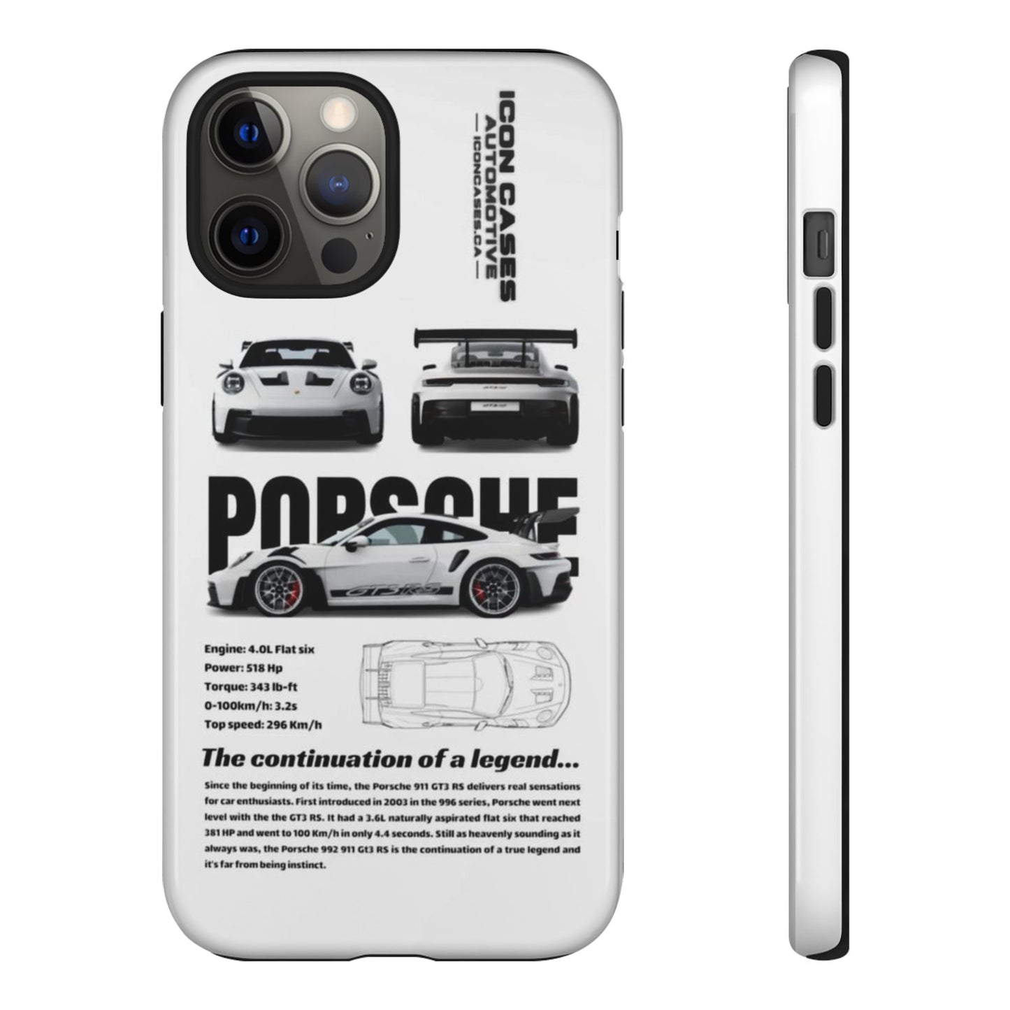 Porsche Phone Case, Tough Car Lover's Gift, Racing Enthusiast Accessory, Durable Auto Merchandise, Birthday Gift for Him
