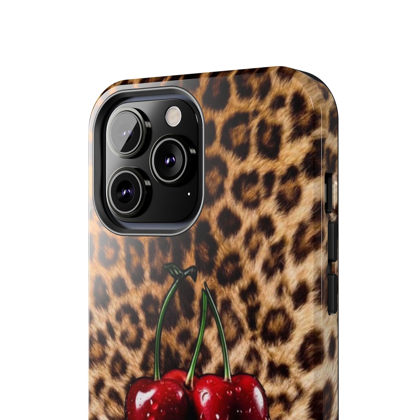 Wild Cherry Leopard Tough Phone Case - Stylish and Durable Protection